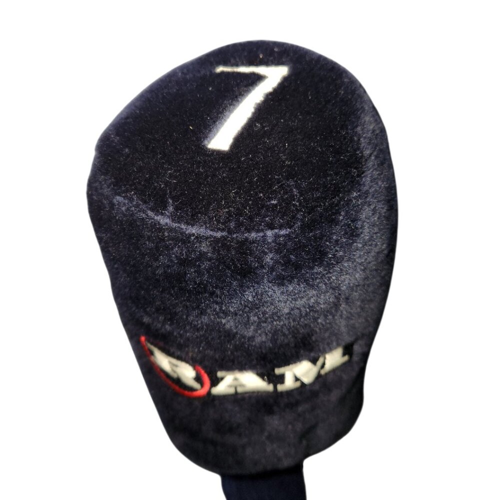 RAM Golf Fairway 7 Wood Plush Headcover Head Cover Black Blue Long Neck